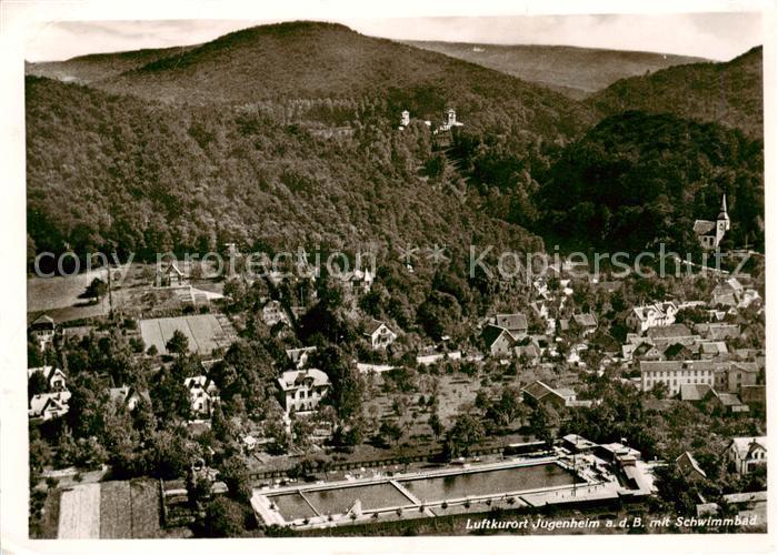 Jugenheim Seeheim-Jugenheim Panorama mit Schwimmbad