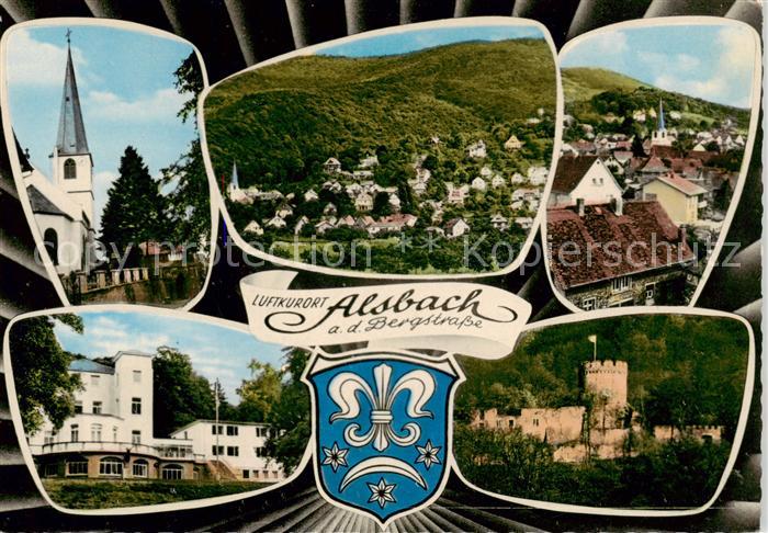 Alsbach Bergstrasse Kirche Panorama Kurhaus Schloss