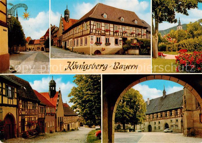 Koenigsberg Bayern Ortsansichten Fachwerkhaeuser