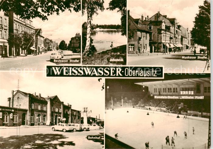 Weisswasser Oberlausitz Bautzener Strasse Jahnteich Muskauer Strasse Bahnhof Ku