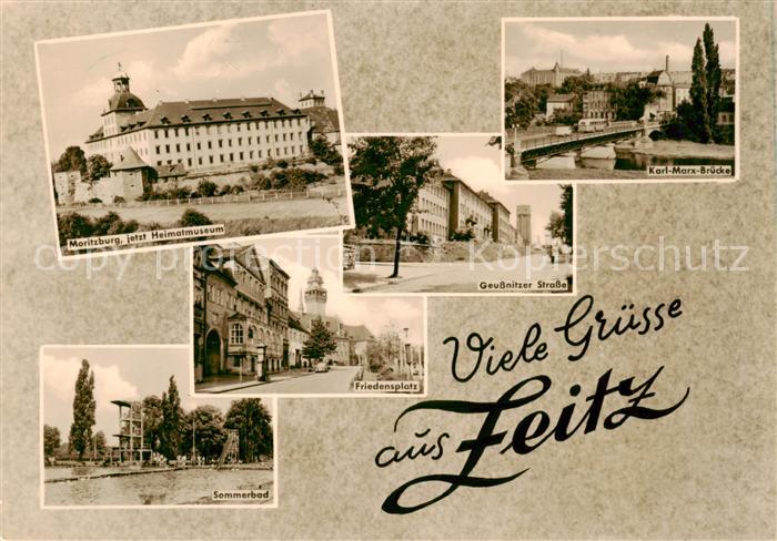 ZEITZ Sachsen-Anhalt Moritzburg Karl Marx Bruecke Geussnitzer Strasse Friedenspl