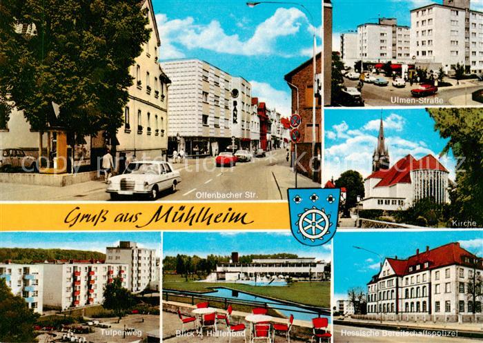 Muehlheim Main Offenbacher Str Ulmen Strasse Kirche Tulpenweg Hallenbad Hessisch