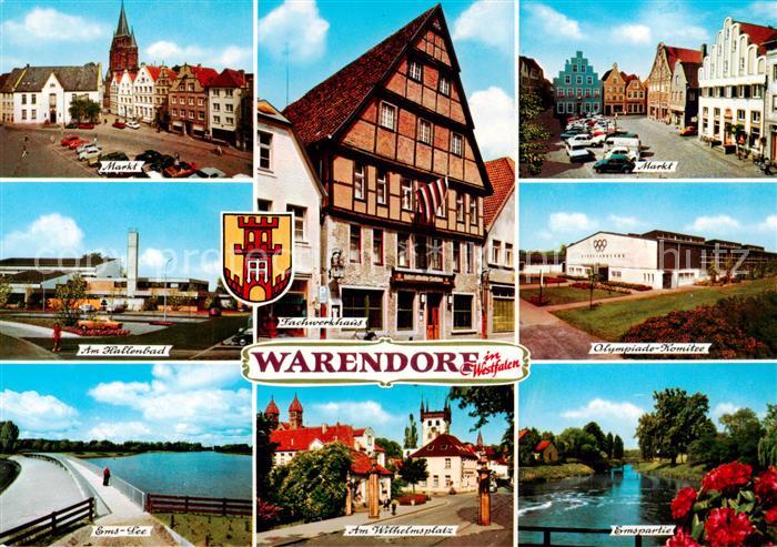 Warendorf Markt Hallenbad Fachwerkhau Olympiade Komitee Ems See Am Wilhelmsplatz