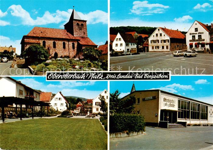 Oberotterbach Pfalz Kirche Gasthaus Ortspartie Otterbach Halle