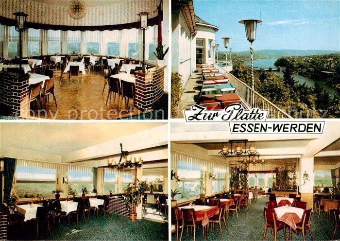 Werden Ruhr Essen Cafe und Restaurant Zur Platte Gastraeume Terrasse