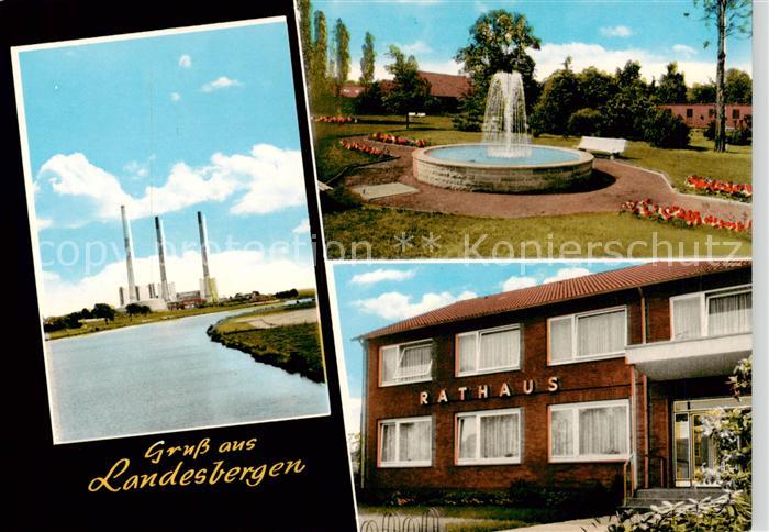 Landesbergen Fabrik Park Springbrunnen Rathaus
