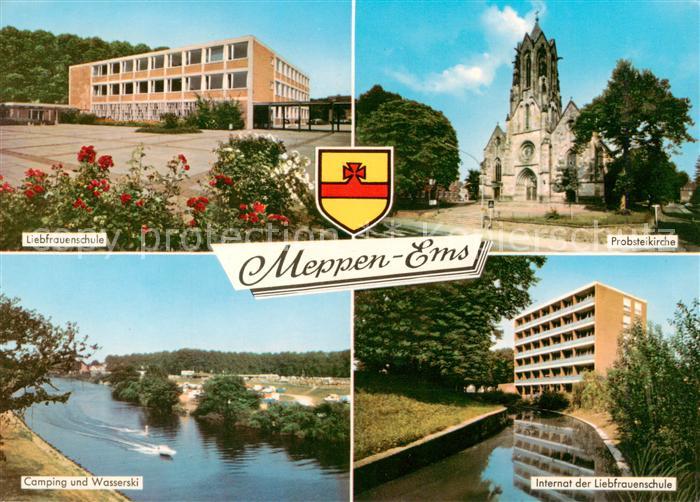 Meppen Ems Liebfrauenschule Probsteikirche Camping und Wasserski Internat der Li