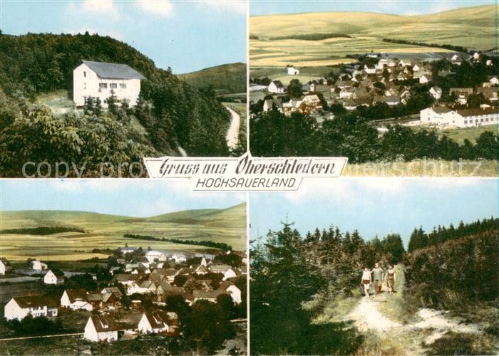 Oberschledorn Medebach Teilansichten Panorama Waldweg