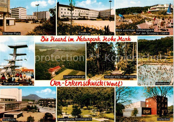 Oer-Erkenschwick Berliner Platz Rathaus Hotel Stimbergpark Sprungturm Jugendherb