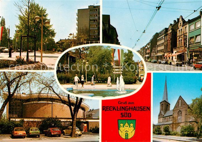 Recklinghausen Westfalen Ortsansichten Halle Kirche Park