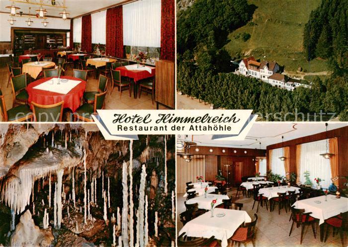 Attendorn Hotel Himmelreich Restaurant der Attahoehle Gastraeume