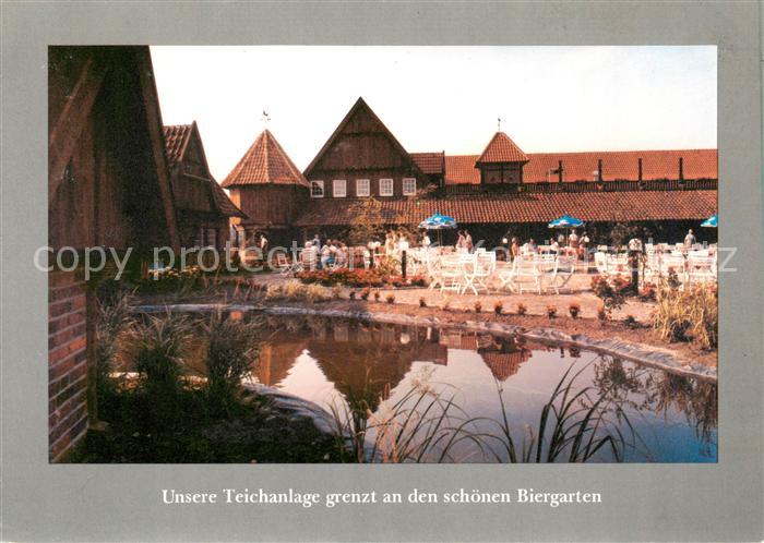 Legden Ferien und Freizeithof Steinkuhle Teichanlage Biergarten