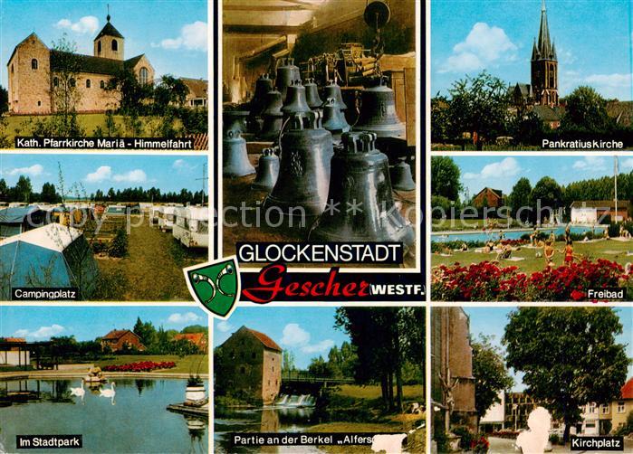Gescher Kath Pfarrkirche Mariae Himmelfahrt Campingplatz Stadtpark Glocken Berke