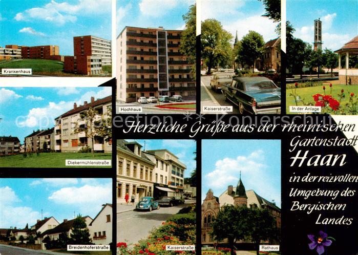 Haan Rheinland Krankenhaus Diekermuehlenstrasse Breidenhoferstrasse Hochhaus Kai