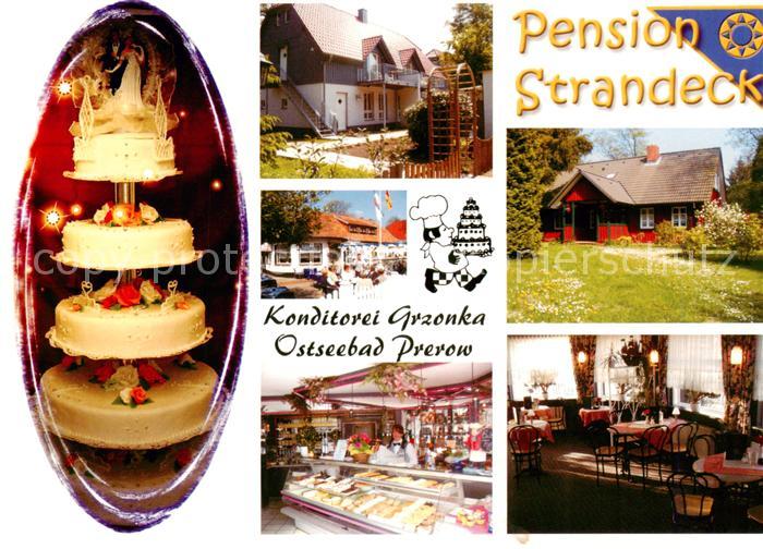 Prerow Ostseebad Pension Strandeck Konditorei Grzonka Kuchentheke Gaststube