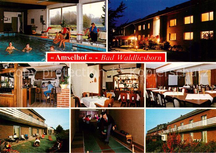 Bad Waldliesborn Hotel Amselhof Hallenbad Bar Gastraeume Kegelbahn