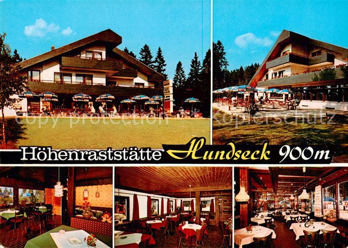 Sand Buehl Hoehenraststaette Hundseck Gastraeume Terrasse