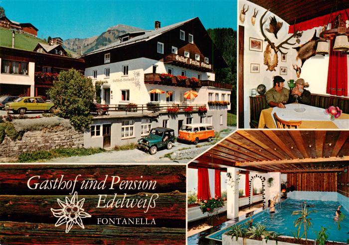 Fontanella Vorarlberg AT Gasthof Pension Edelweiss Stammtisch Hallenbad