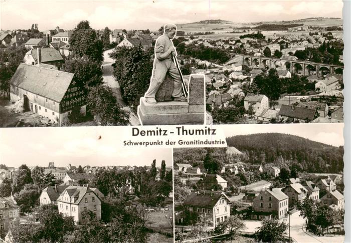 Demitz-Thumitz Panorama Teilansichten Schwerpunkt der Granitindustrie
