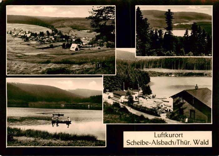 Scheibe-Alsbach Panorama Uferpartie am See Gasthaus