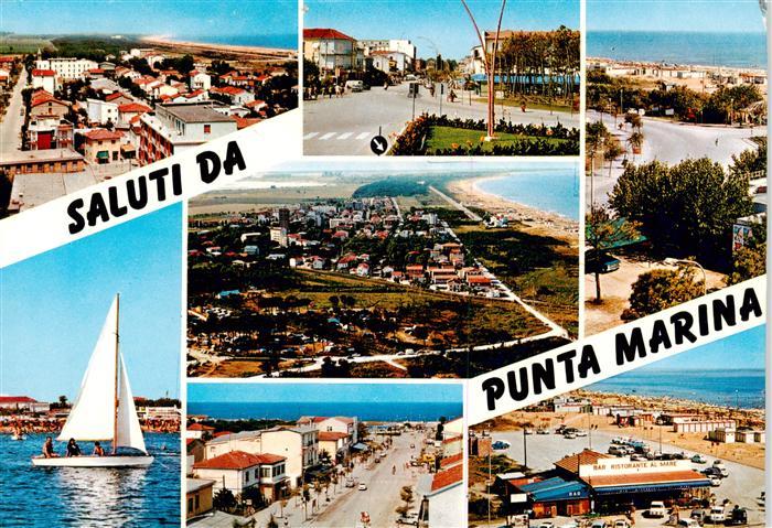 Punta Marina Ravenna IT Teilansichten Luftaufnahme Strand Segeln