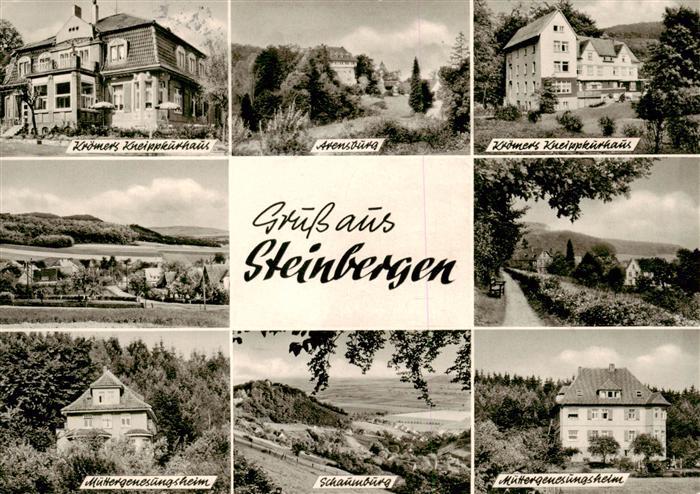 Steinbergen Kneippkurhaus Arensburg Panorama Muettergenesungsheim Schaumburg