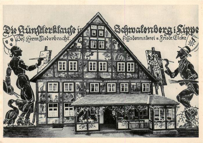 Schwalenberg Kuenstlerklause Kuenstlerkarte