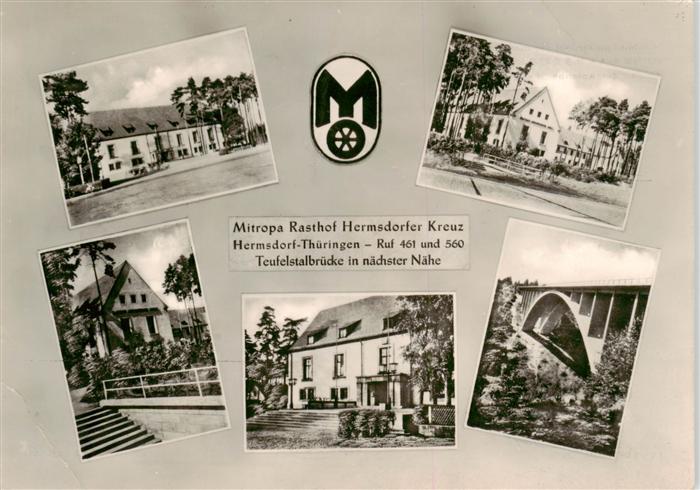 Hermsdorf Thueringen Mitropa-Rasthof Hermsdorfer Kreuz Teufelstalbruecke