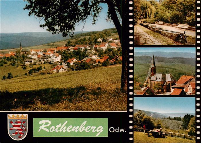 Rothenberg Odenwald Panorama Erholungsort Landschaft Naturpark Odenwald Kirche B