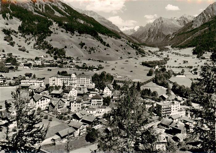 Klosters GR Panorama Blick gegen Silvretta