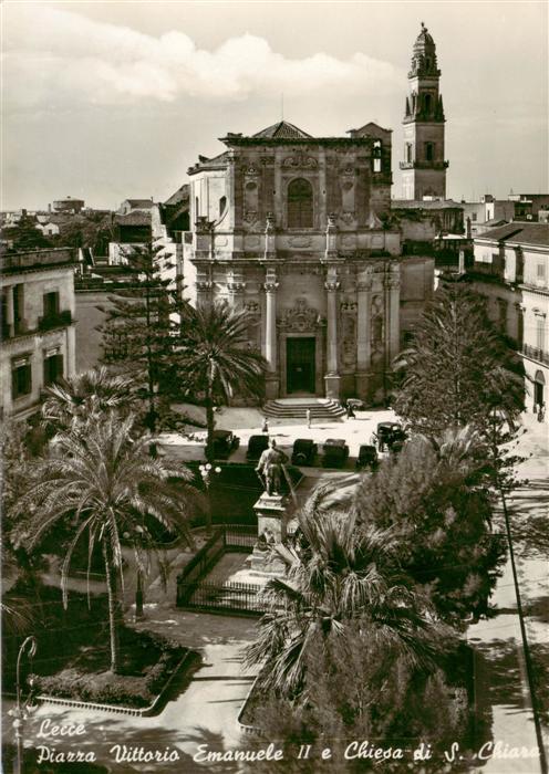 Lecce Puglia Vittorio Emanuele II e Chiesa di Santa Chiara