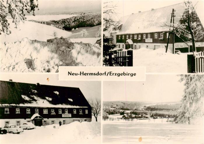 Hermsdorf Erzgebirge Winter Panorama Fellhaus