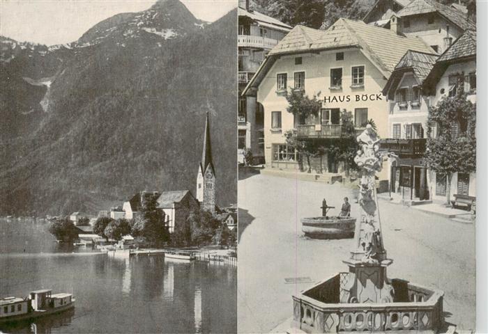 Hallstatt Oberoesterreich AT Haus Böck Hallstätter See Kirche Brunne