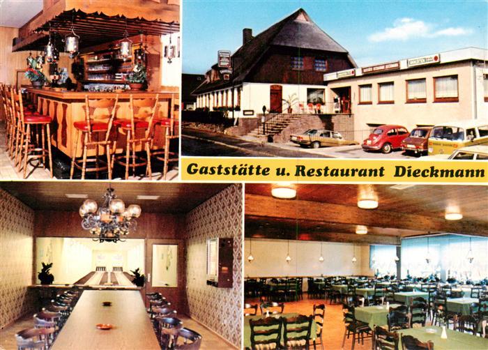 Bliesdorf Schashagen Gaststaette Restaurant Dieckmann Bar Kegelbahn Gastraum