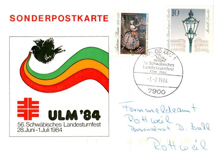 Ulm  Donau Schwaebisches Landesturnfest Ulm 84