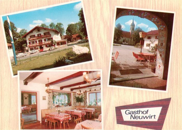 Grosshartpenning Gasthof Neuwirt Gaststube Blick zur Kirche