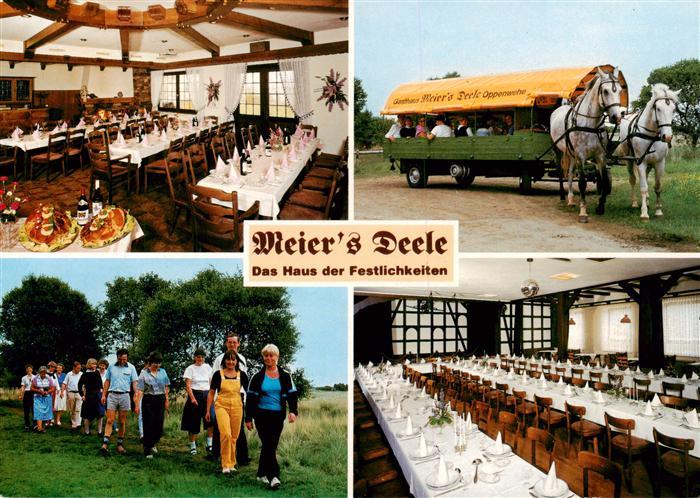 Stemwede Meiers Deele Gastraeume Pferdewagen Gruppenaufnahme