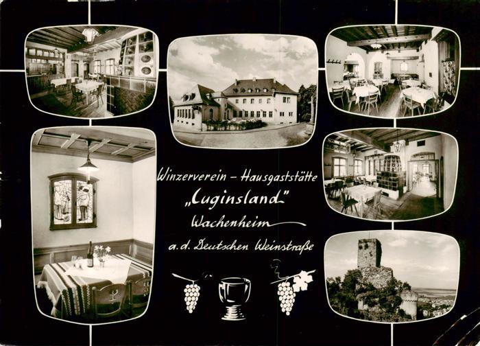 Wachenheim Weinstrasse Winzerverein Hausgaststaette Luginsland Gastraeume Burgru