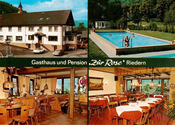 Riedern Erftal Eichenbuehl Unterfranken Gasthaus Pension zur Rose Gastraum Swimm