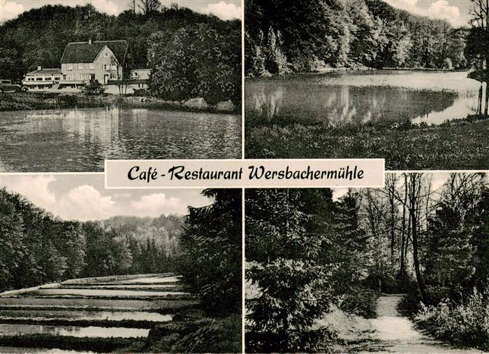 Witzhelden Leichlingen Cafe Restaurant Wersbachermuehle Fischteiche Waldpartie