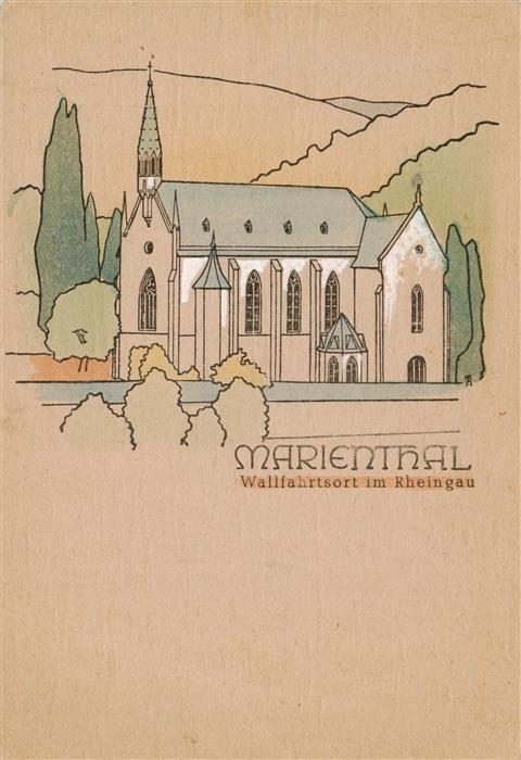 Marienthal Rheingau Wallfahrtskirche Illustration