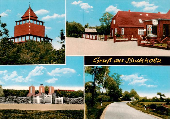 Buchholz Dithmarschen Turm Gasthaus Strassenpartie