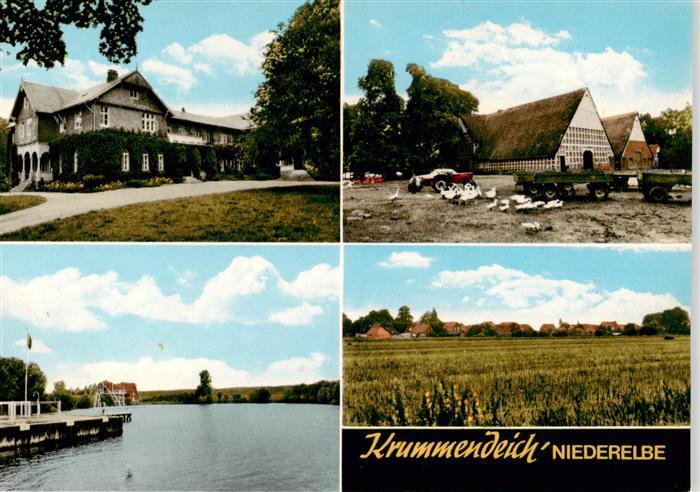 Krummendeich Teilansichten Elbepartie Panorama