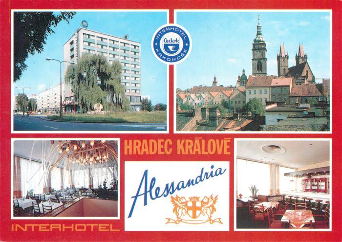 Hradec Kralove Koeniggraetz CZ Interhotel Alessandria Gastraum Bar Kirche