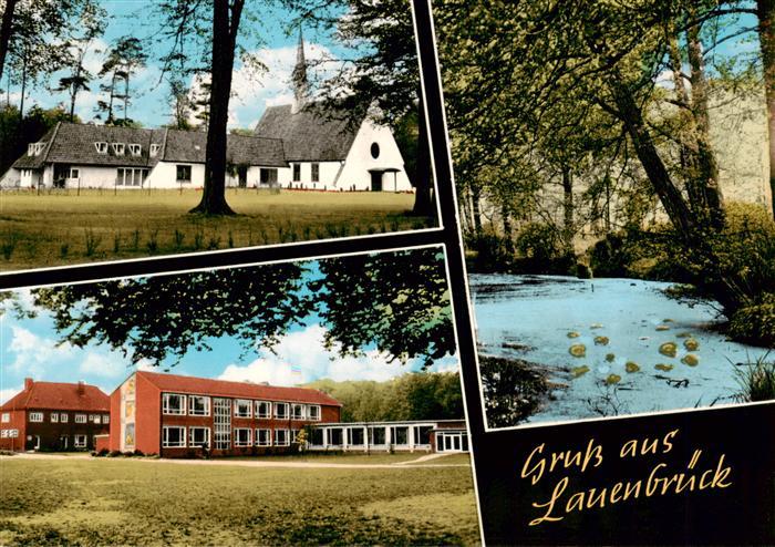 Lauenbrueck Kirche Schule Flusspartie