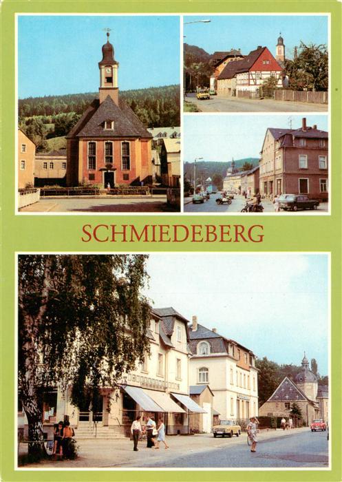 Schmiedeberg  Dippoldiswalde Dreifaltigkeiskirche und Altenberger Strasse