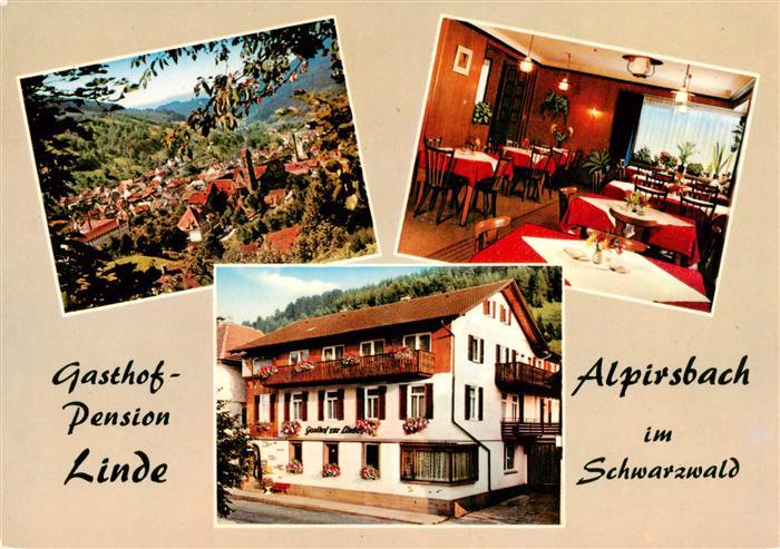Alpirsbach Panorama Gasthof Pension Linde Gaststube