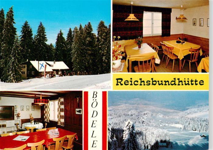 Boedele Reichsbundhuette Gastraeume Winterpanorama