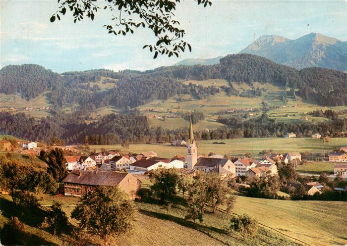 Lingenau Vorarlberg Panorama mit Winterstaude