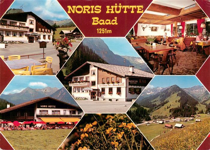 Baad-Mittelberg Kleinwalsertal AT Noris Huette Gaststube Terrasse Panorama